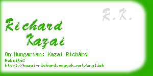 richard kazai business card